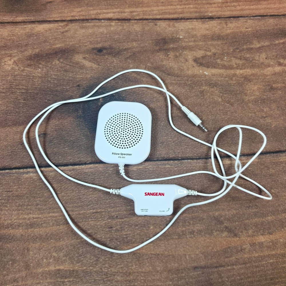 Sangean Pillow Speaker Unisex OS White Excellent PS-300 Amplified Volume Control
